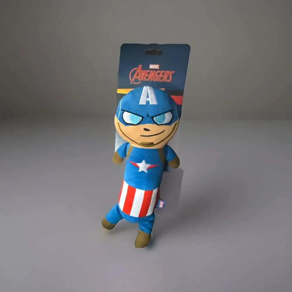 Marvel Avengers Captain America Plush Dog Toy With Squeaker Inside